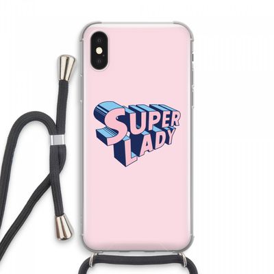 Superlady: iPhone XS Max Transparant Hoesje met koord