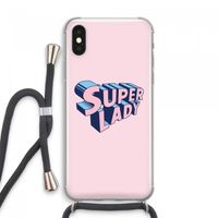 Superlady: iPhone XS Max Transparant Hoesje met koord