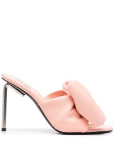 Off-White mules matelassées à détail de nœud - Rose