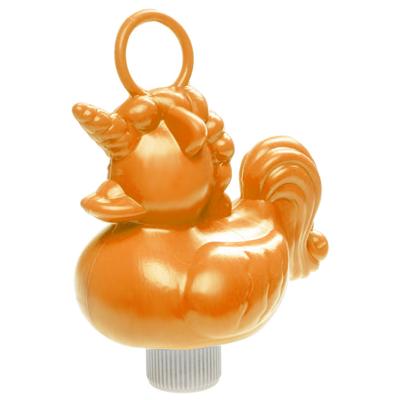Duckiez eenhoorn badeendje badspeelgoed - oranje - 15 x 7 cm