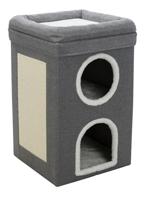 Trixie krabpaal cat tower saul grijs 39x39x64 cm - thumbnail
