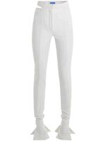 Mugler pantalon Bonded à coupe évasée - Blanc