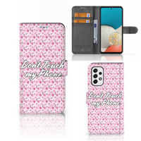 Samsung Galaxy A53 Portemonnee Hoesje Flowers Pink DTMP - thumbnail