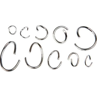 Creativ Company Assortiment ovale en ronde springringen, verzilverd, 800 div/ 1 doos