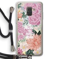 Kindness matters: Samsung Galaxy A8 (2018) Transparant Hoesje met koord