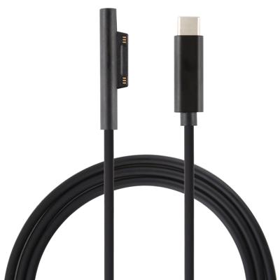 USB-C/type-C naar 6 pin magnetische mannelijke laptop stroom laadkabel voor Microsoft Surface Pro 6 kabel lengte: ongeveer 1.5 m