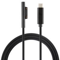 USB-C/type-C naar 6 pin magnetische mannelijke laptop stroom laadkabel voor Microsoft Surface Pro 6 kabel lengte: ongeveer 1.5 m