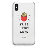Fries before guys: iPhone X Transparant Hoesje