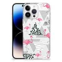 iPhone 14 Pro Max | TPU Hoesje | Flamingo Triangle