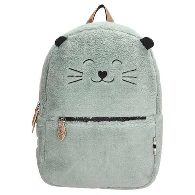 Zebra Trends Girls Fluffy Teddy Cat Rugzak Mint