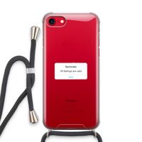 Reminder: iPhone SE 2020 Transparant Hoesje met koord