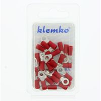 Ringkabelschoen M4 rood 1.5mm² geïsoleerd 25 stuks 170270 Klemko