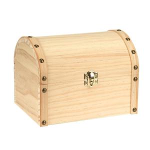 Hobby/knutsel Houten opbergkistje - met ronde deksel - 20 x 15 x 15 cm