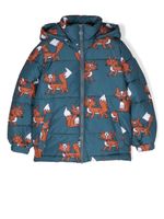 Stella McCartney Kids veste matelassée à imprimé graphique - Bleu