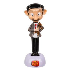 Solar bewegend figuur - Mr. Bean met knuffelbeer - multi - kunststof - 8 cm