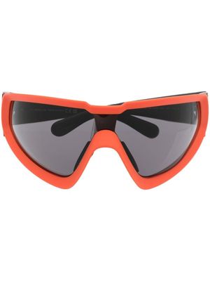Moncler Eyewear lunettes de soleil Wrapid Shield - Orange