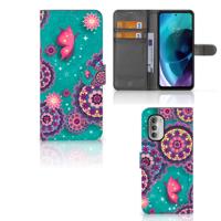 Motorola Moto G51 5G Hoesje Cirkels en Vlinders Motorola Moto G51 5G Hoesje Cirkels en Vlinders