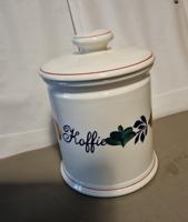 Boerenbont Voorraadpot Koffie 1.5 ltr Aardewerk met wit deksel