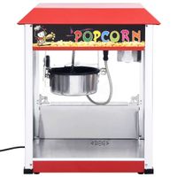 VidaXL 51058 popcorn popper Zwart, Rood, Roestvrijstaal 1400 W - thumbnail