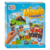Creative Craft Group Mozaiek op nummer - piraat, dino en voertuig