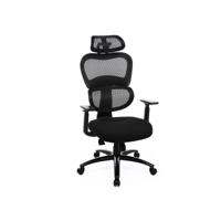 Draaistoel met mesh bekleding en hoofdsteun Draaistoel met mesh bekleding en hoofdsteun