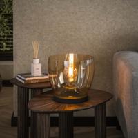 LifestyleFurn Vloerlamp/Tafellamp 'Mikado' Amber glas, 27cm hoog
