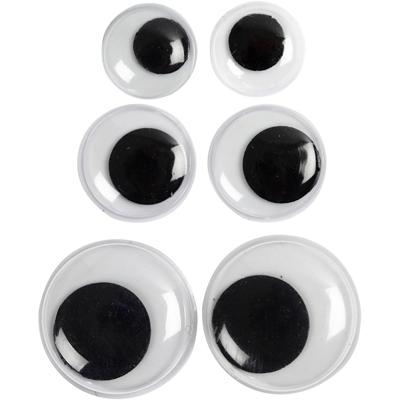Creativ Company Wiebelogen, niet zelfklevend, d 12+14+20 mm, 18 div/ 1 doos