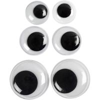 Creativ Company Wiebelogen, niet zelfklevend, d 12+14+20 mm, 18 div/ 1 doos