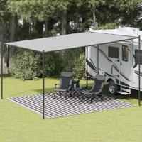 VidaXL Tenttapijt 400x400 cm hdpe antracietkleurig en wit