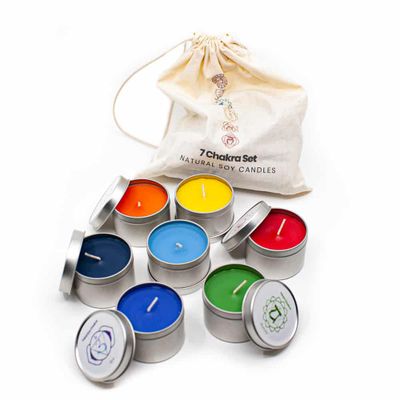 Cadeauset 7 Chakra Geurkaarsen - Natuurlijk