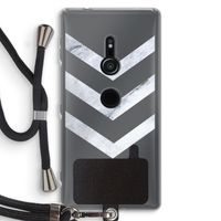 Marmeren pijlen: Sony Xperia XZ2 Transparant Hoesje met koord