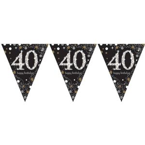 Vlaggenlijn 40 jaar happy birthday