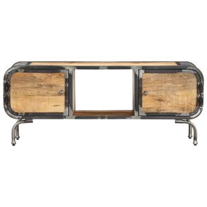 The Living Store TV-meubel Mangohout - 110 x 30 x 42 cm - Industriële stijl