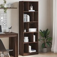 Boekenkast 57x28,5x174 cm bewerkt hout bruin eikenkleurig - thumbnail