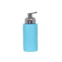 MSV Zeeppompje/dispenser Kyoto - keramiek - pastel blauw - 6.5 x 18 cm - 250 ml - Zeeppompjes