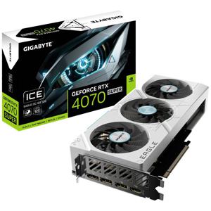 Gigabyte Nvidia GeForce RTX 4070 Super Videokaart EAGLE OC ICE 12 GB GDDR6X-RAM PCIe x16 DisplayPort, HDMI Overclocked