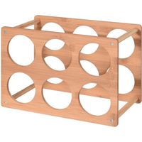 Houten wijnflessen rek voor 6x flessen 35 cm - Wijnrekken