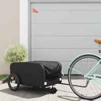 VidaXL Fietstrailer 45 kg ijzer zwart