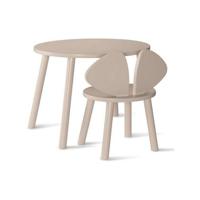 Nofred Mouse kinderstoel + kindertafel set beige - thumbnail