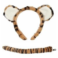 Pluche tijgertje hoofdband met staart voor kinderen   -