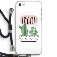 I love cacti: iPhone 5 / 5S / SE Transparant Hoesje met koord