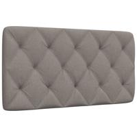 Hoofdbordkussen 100 cm stof taupe - thumbnail