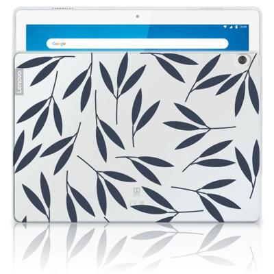 Lenovo Tab M10 | Siliconen hoesje | Leaves Blue