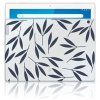 Lenovo Tab M10 | Siliconen hoesje | Leaves Blue