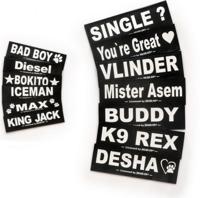 Eigen naam label - klein 110 x 30mm - Per stuk