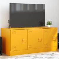 Tv-meubel 99x39x44 cm staal mosterdgeel - thumbnail
