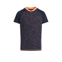 WE Fashion T-shirt oranje/donkerblauw - thumbnail