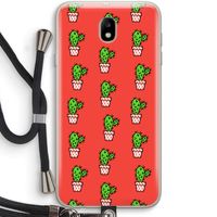 Mini cactus: Samsung Galaxy J7 (2017) Transparant Hoesje met koord