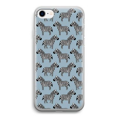 Zebra: iPhone SE 2020 Transparant Hoesje