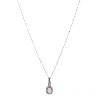 Day&Eve Ketting Double Stone Drop Rose Quartz